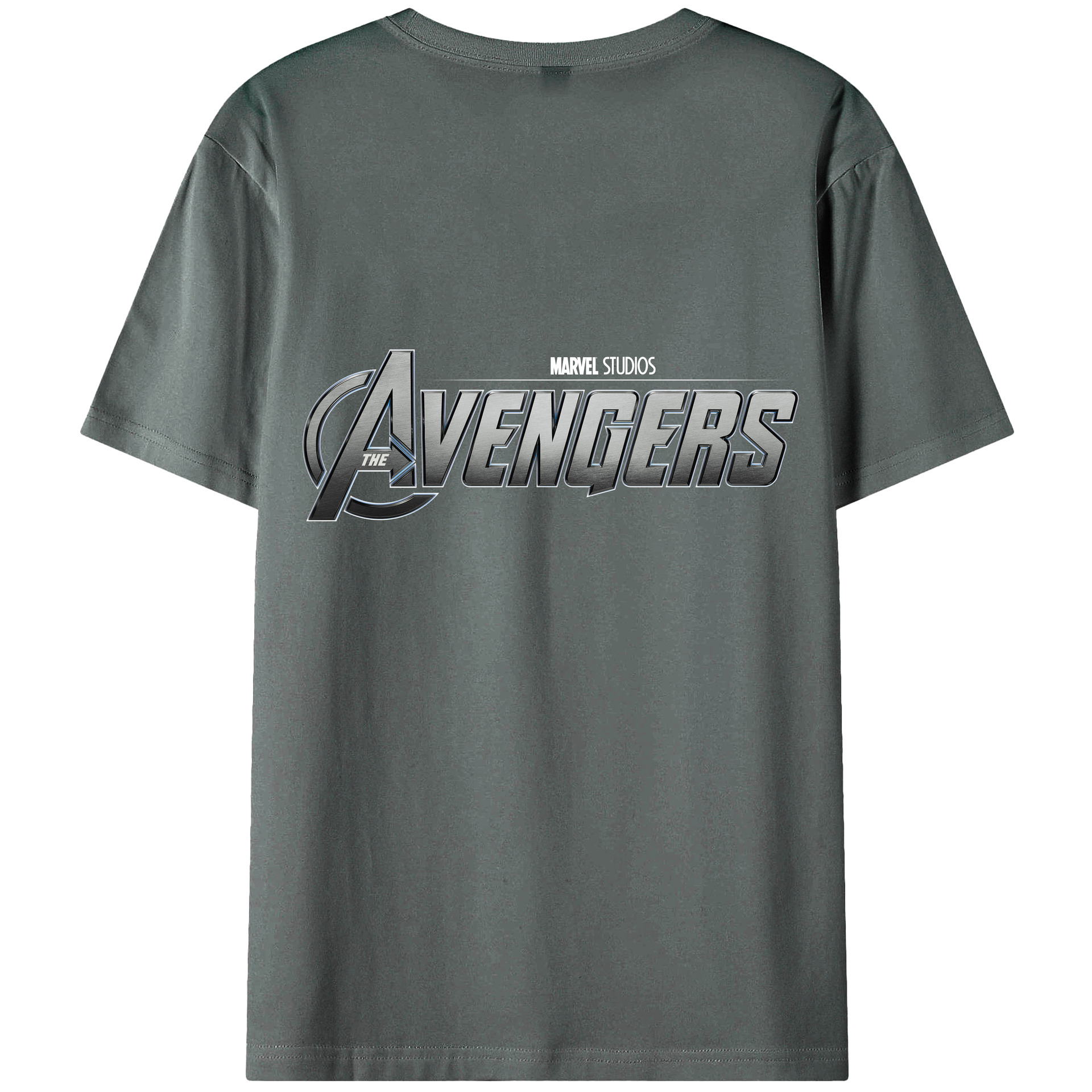 （画像用） アベンジャーズ The Avengers 綿100％ メンズ半袖Tシャツ（バックプリント） 通気性